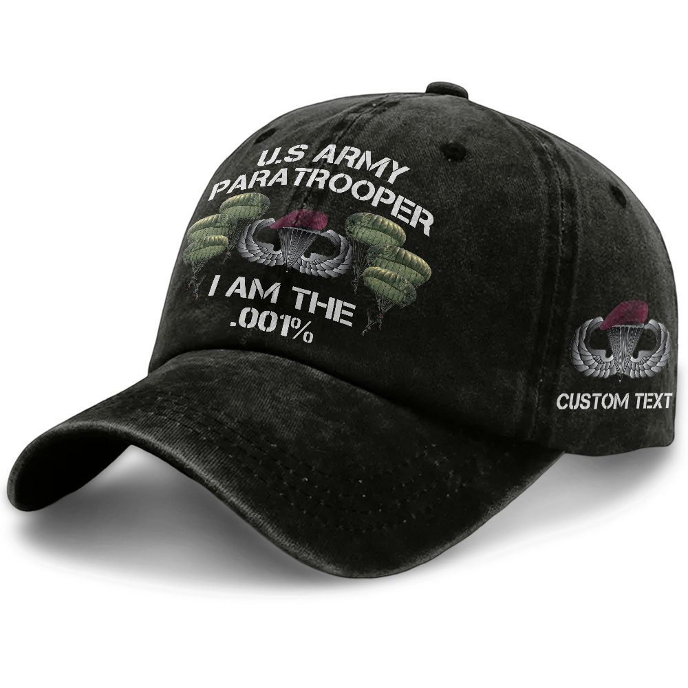 Airborne Paratrooper I Am The .001% Washed Cap