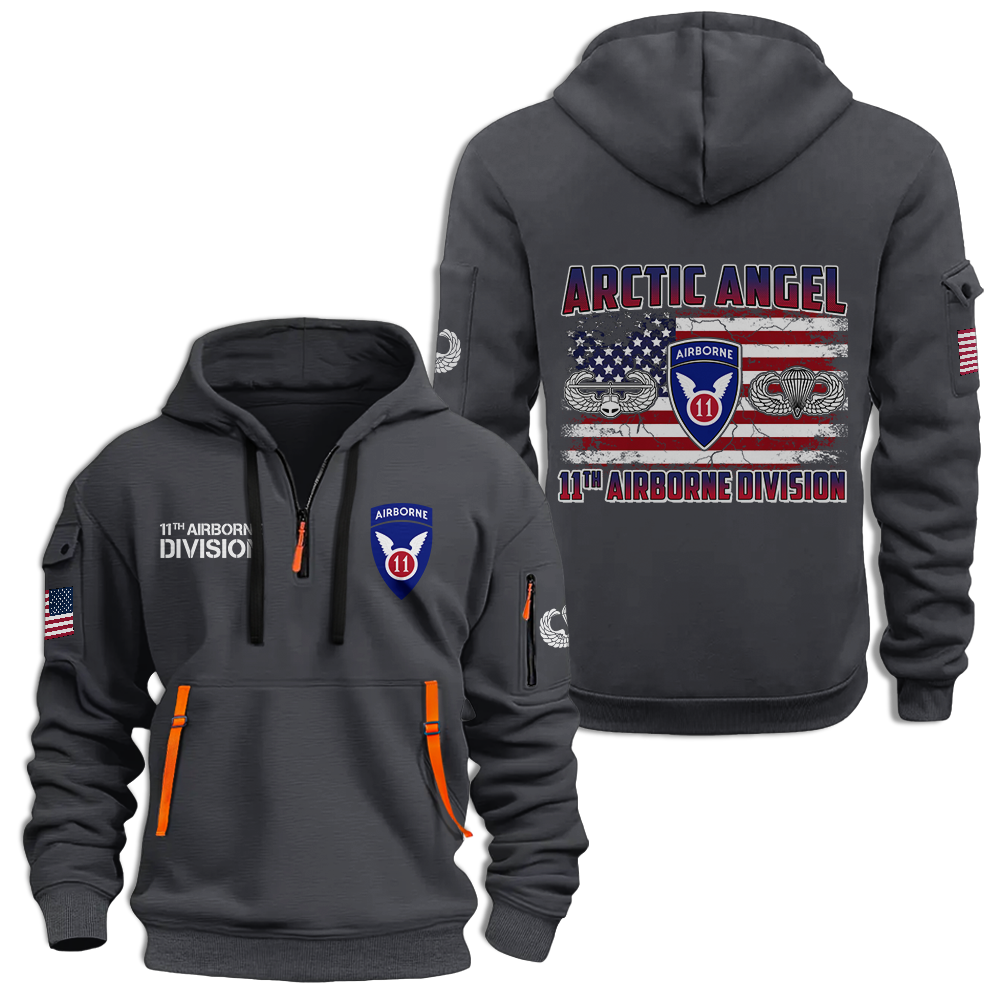 11th Airborne Division Quarter Zip Hoodie