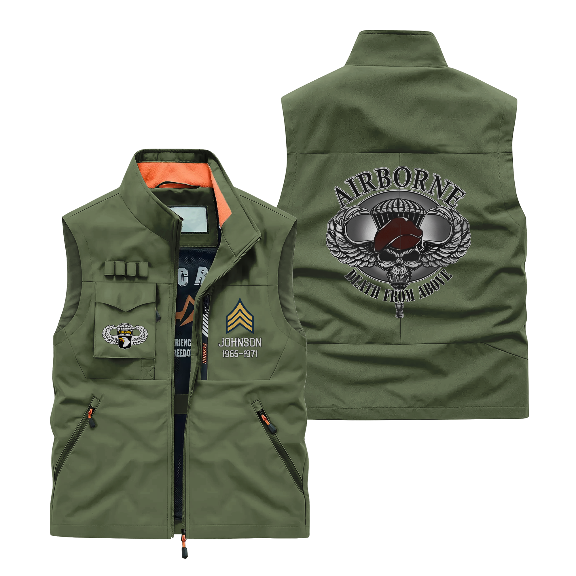 Personalizable Airborne Death From Above Pocket Vest