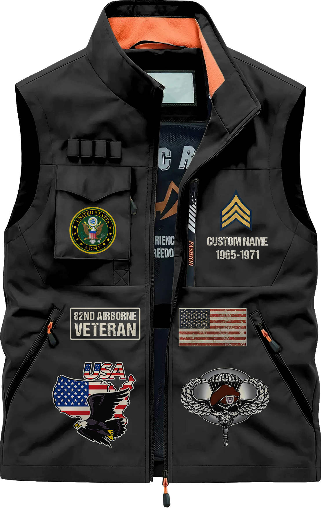 Personalizable 82nd Airborne Born At Benning Pocket Vest