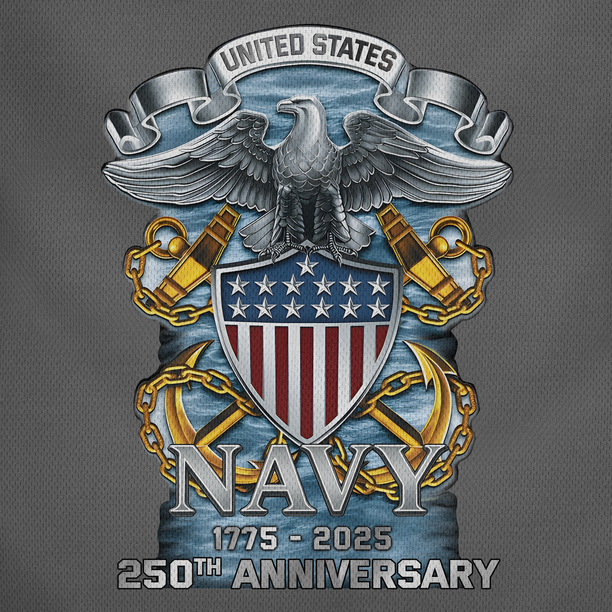 Navy 250th Anniversary Polo Shirt
