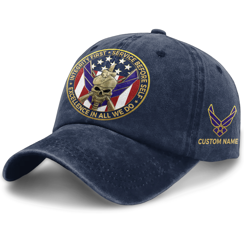 Personalizable Air Force Washed Cap