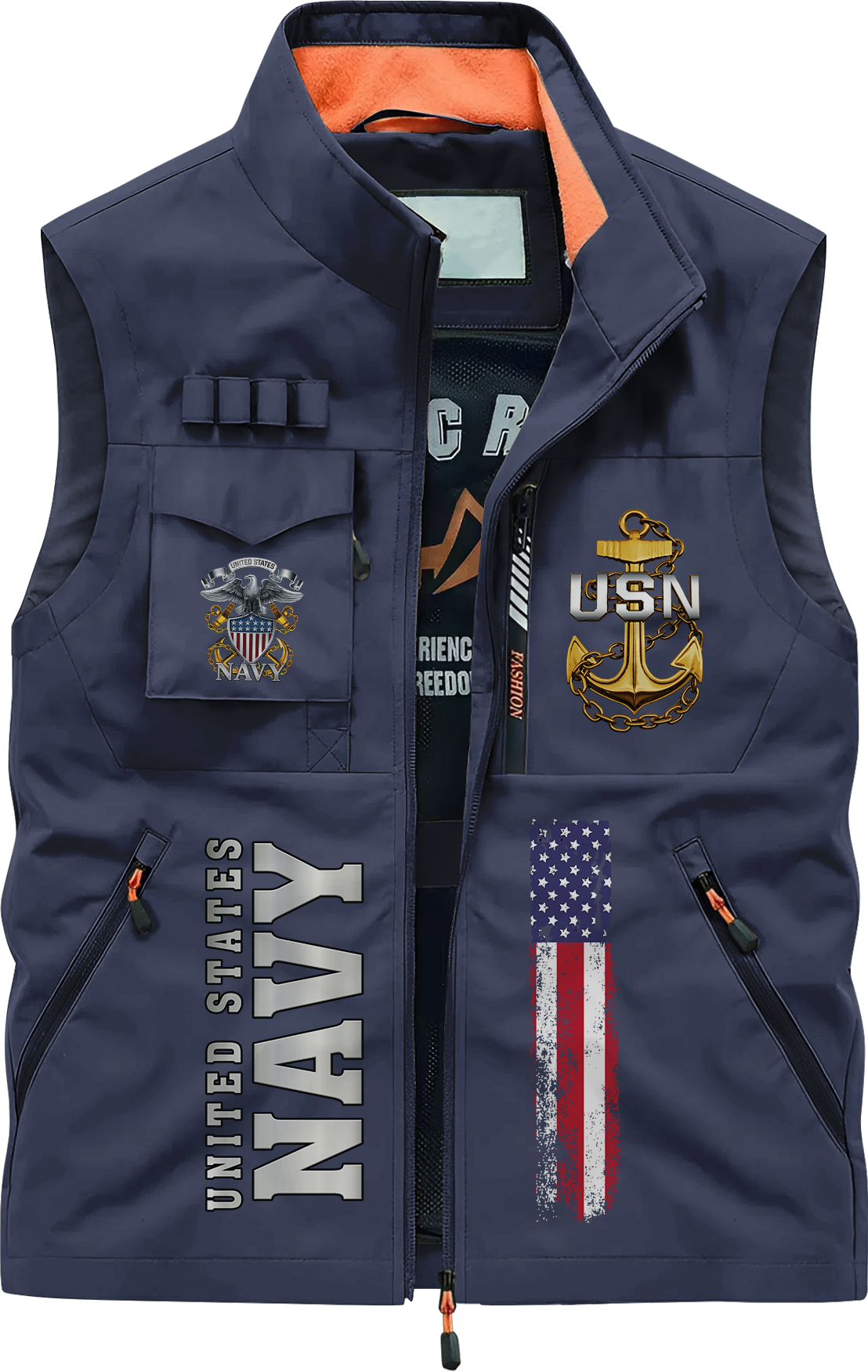 Navy 250th Anniversary Pocket Vest