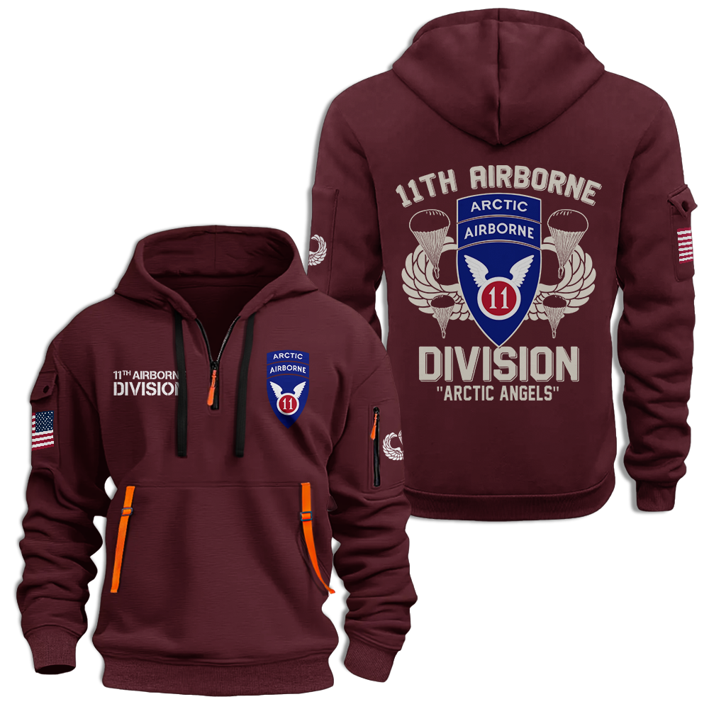 11th Airborne Division Quarter Zip Hoodie