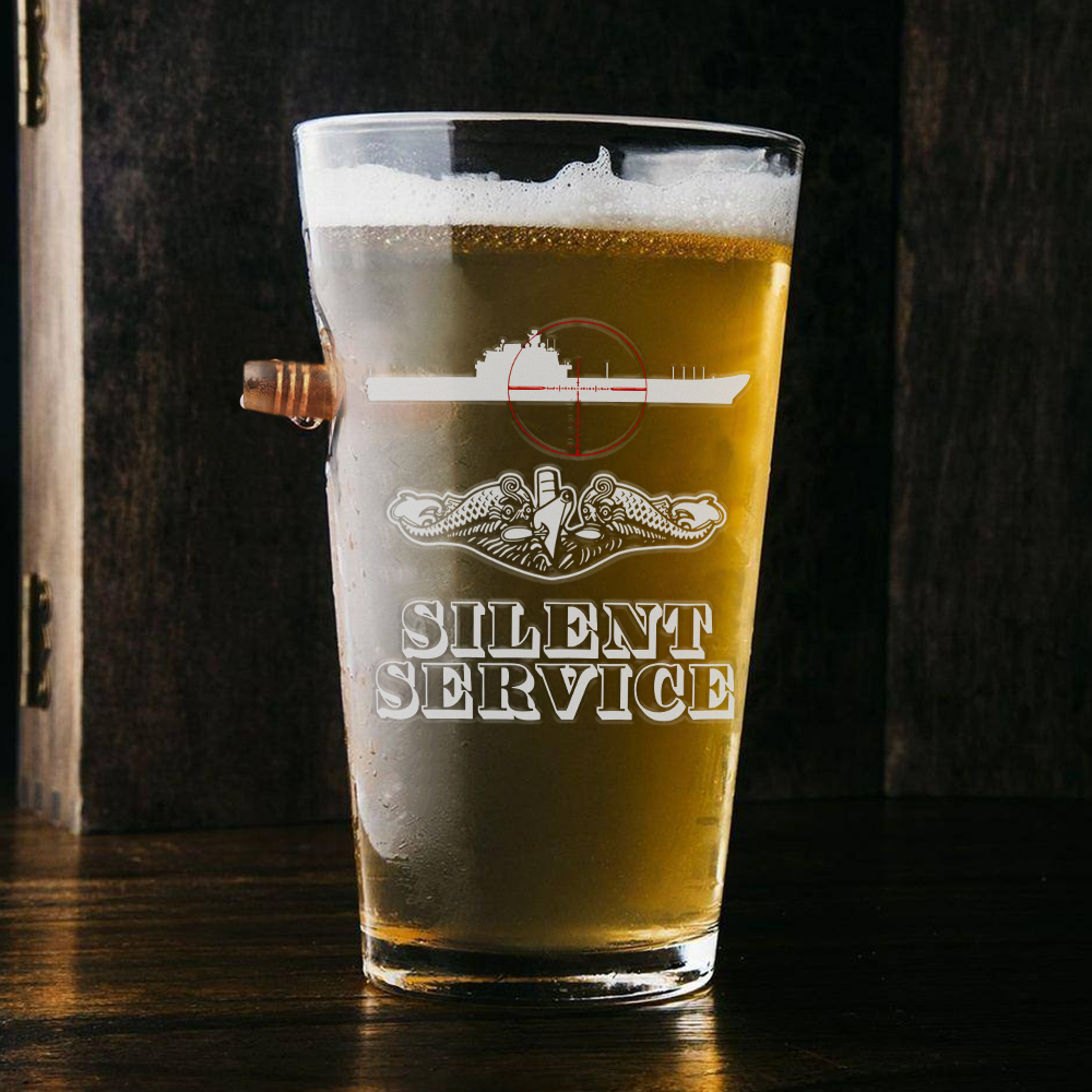 Submarine Silent Service Bullet Pint Glass