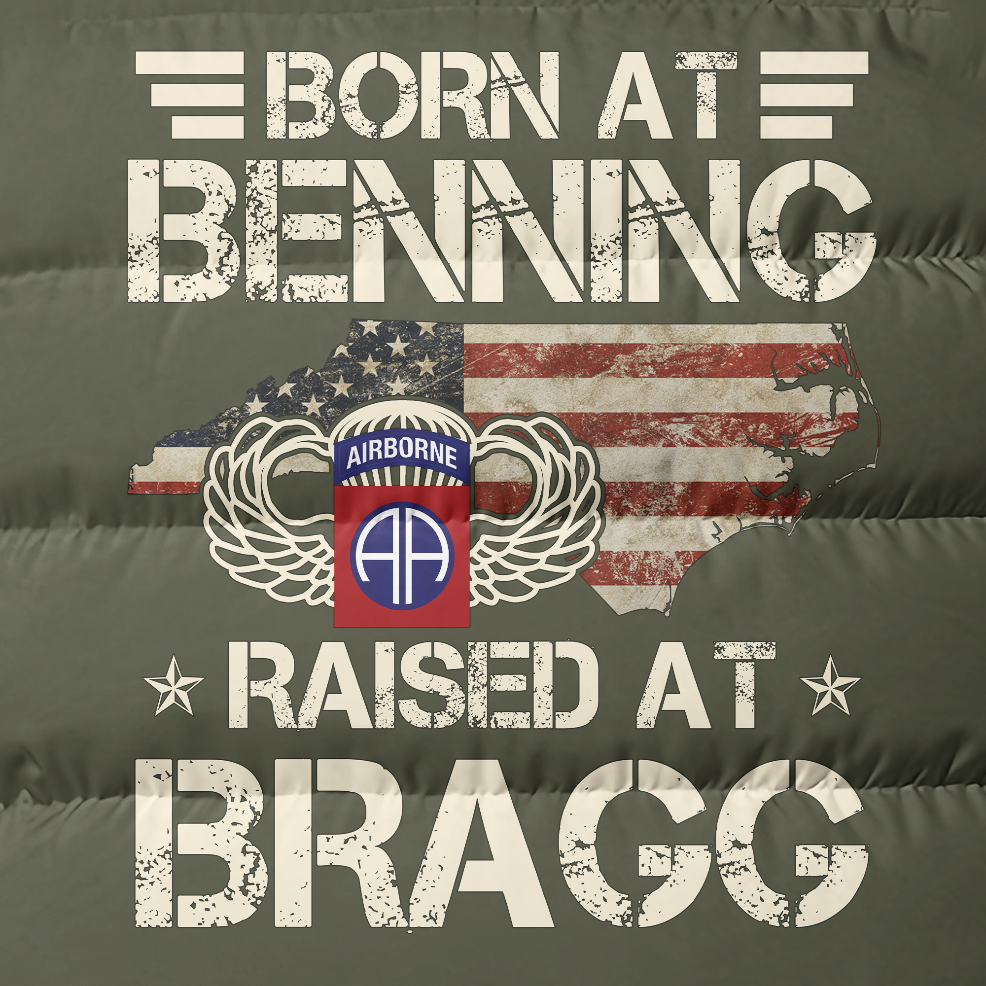 82nd Airborne Born At Benning Puffer Vest