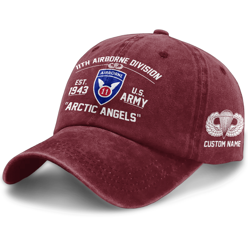 Personalizable 11th Airborne Division Washed Cap