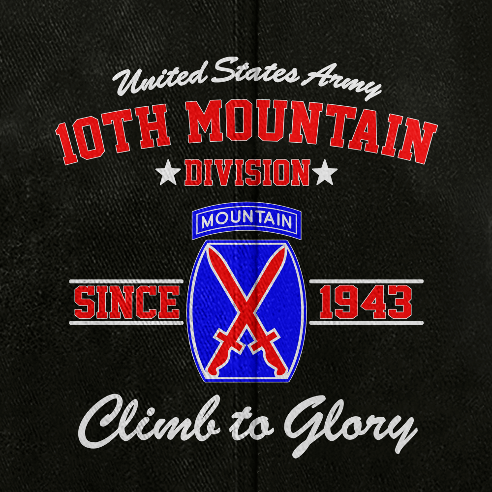 Personalizable Army 10th Mountain Division Washed Cap