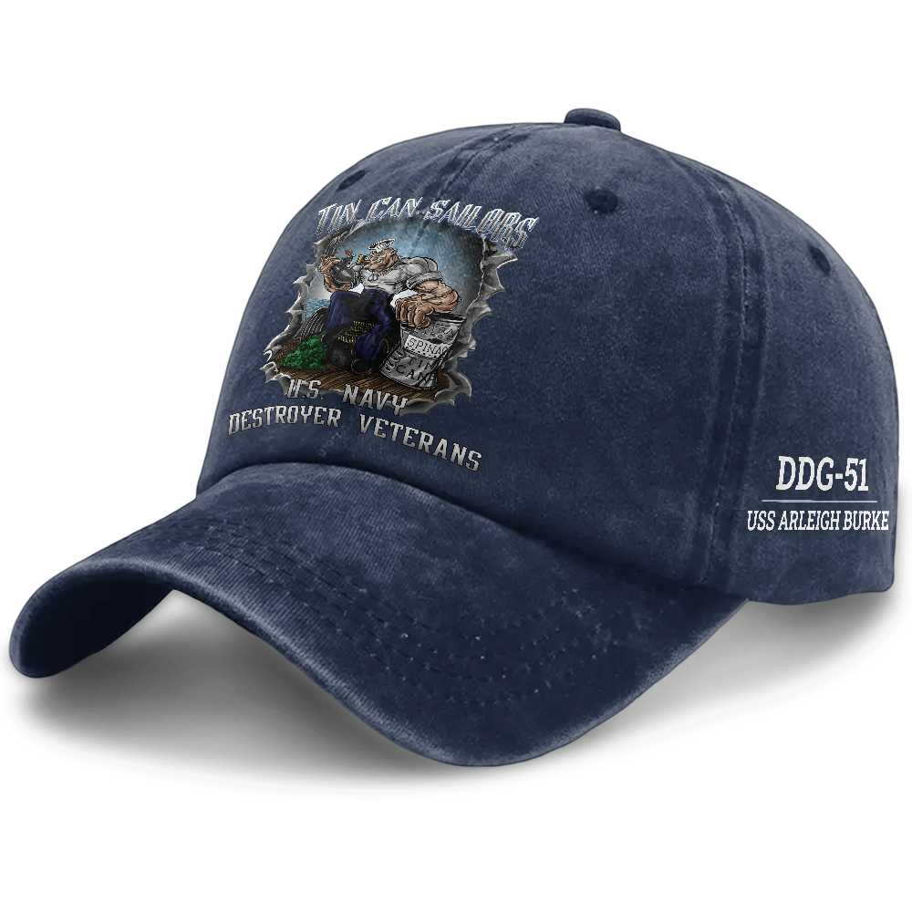 Personalizable Tin Can Sailors Washed Cap