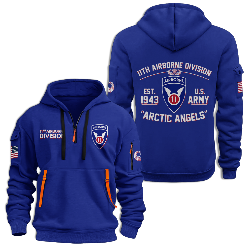 11th Airborne Division Quarter Zip Hoodie