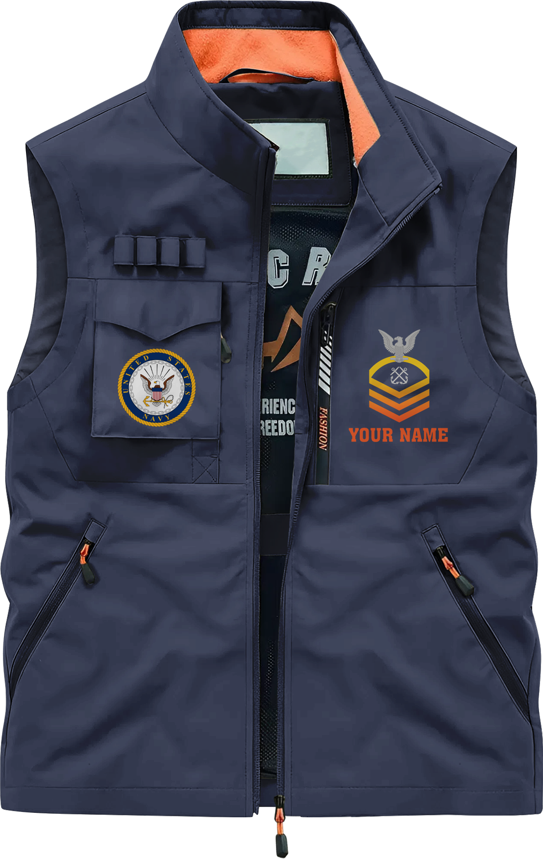Personalizable Being A Navy Veteran Is An Honor Pocket Vest