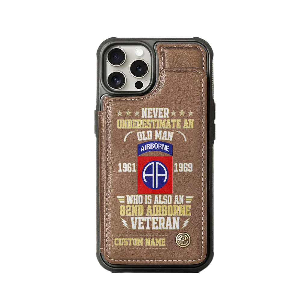 Personalizable 82nd Airborne Division Wallet Phone Case