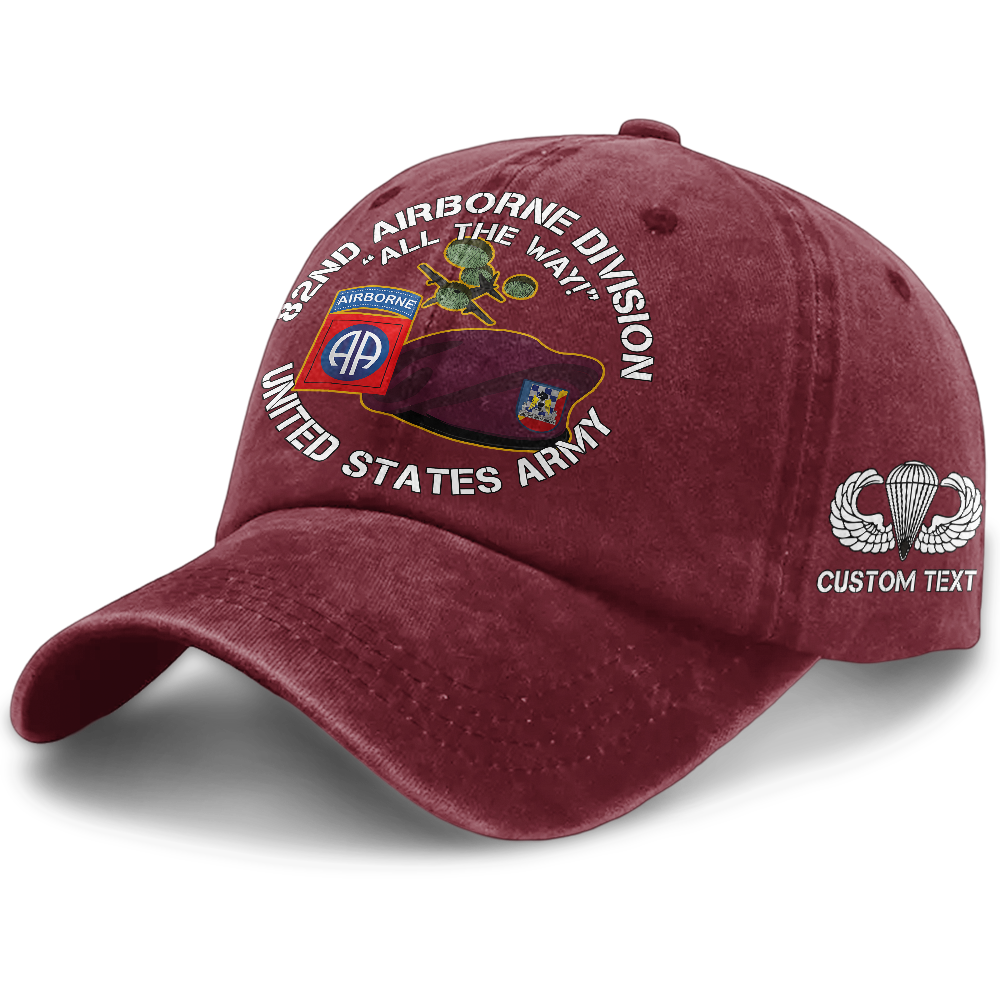 82nd Airborne All The Way Washed Cap