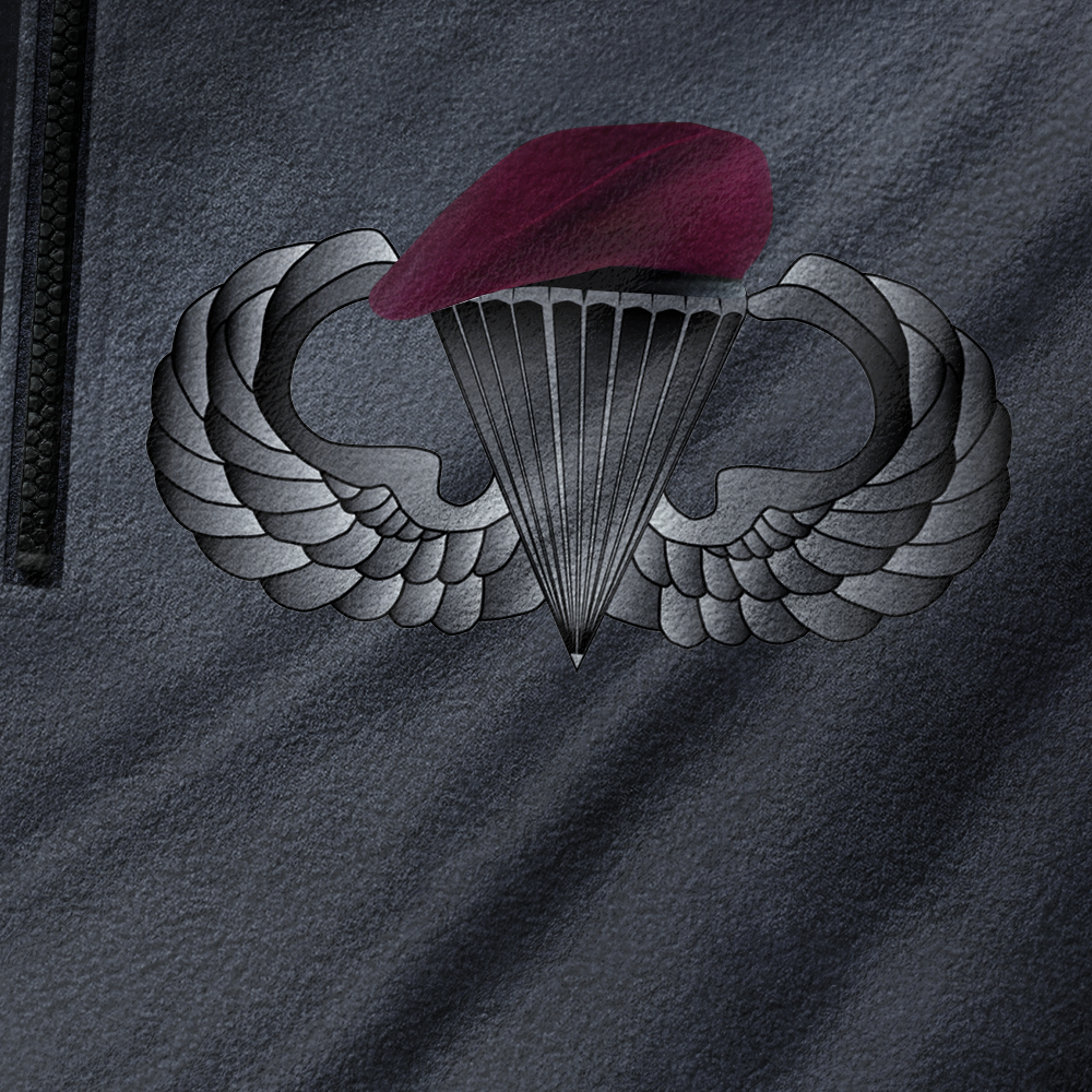 Paratrooper I Am The .001% Half-Zip Raglan Sweatshirt