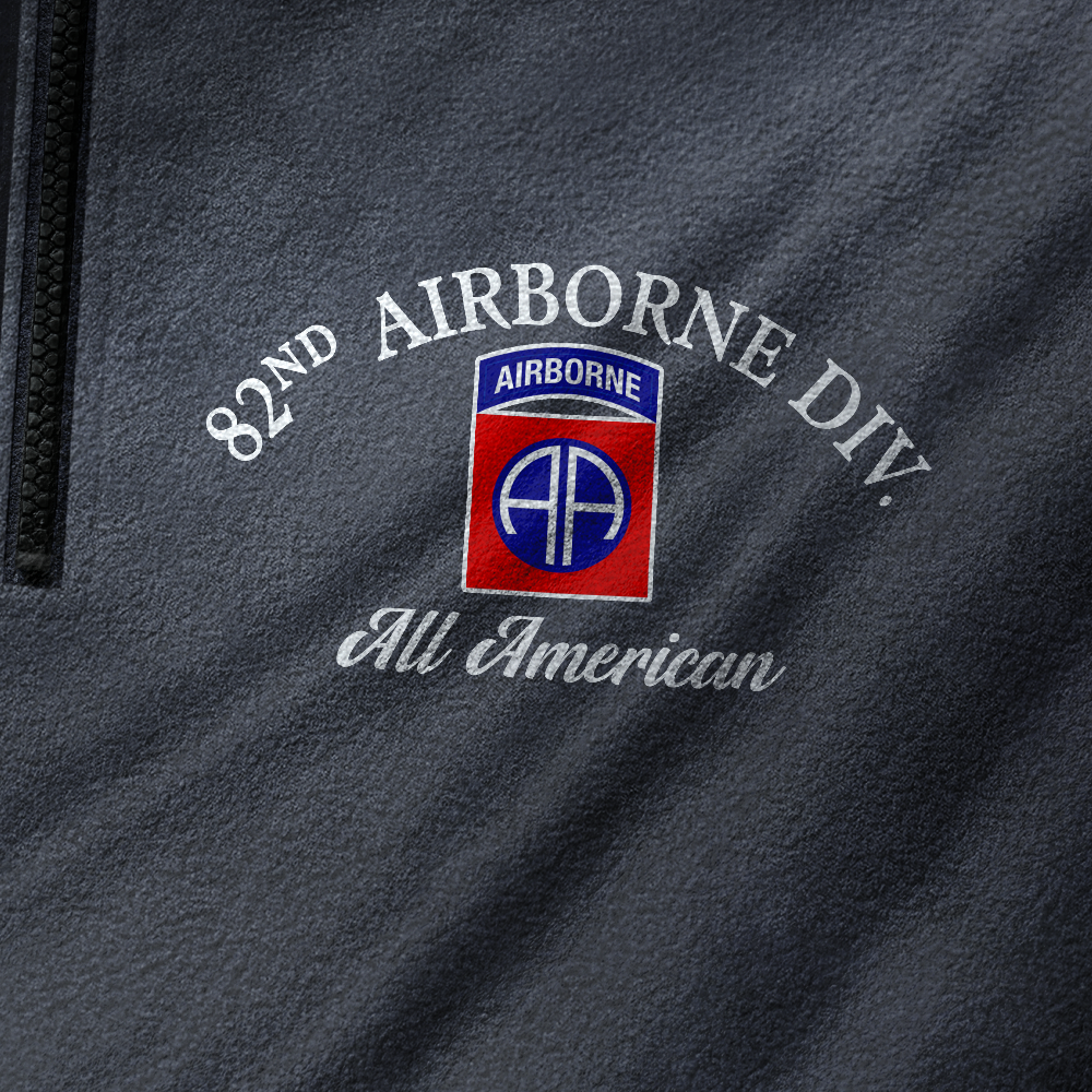 Never Underestimate An Old Man Who Is Also An 82nd Airborne Half-Zip Raglan Sweatshirt