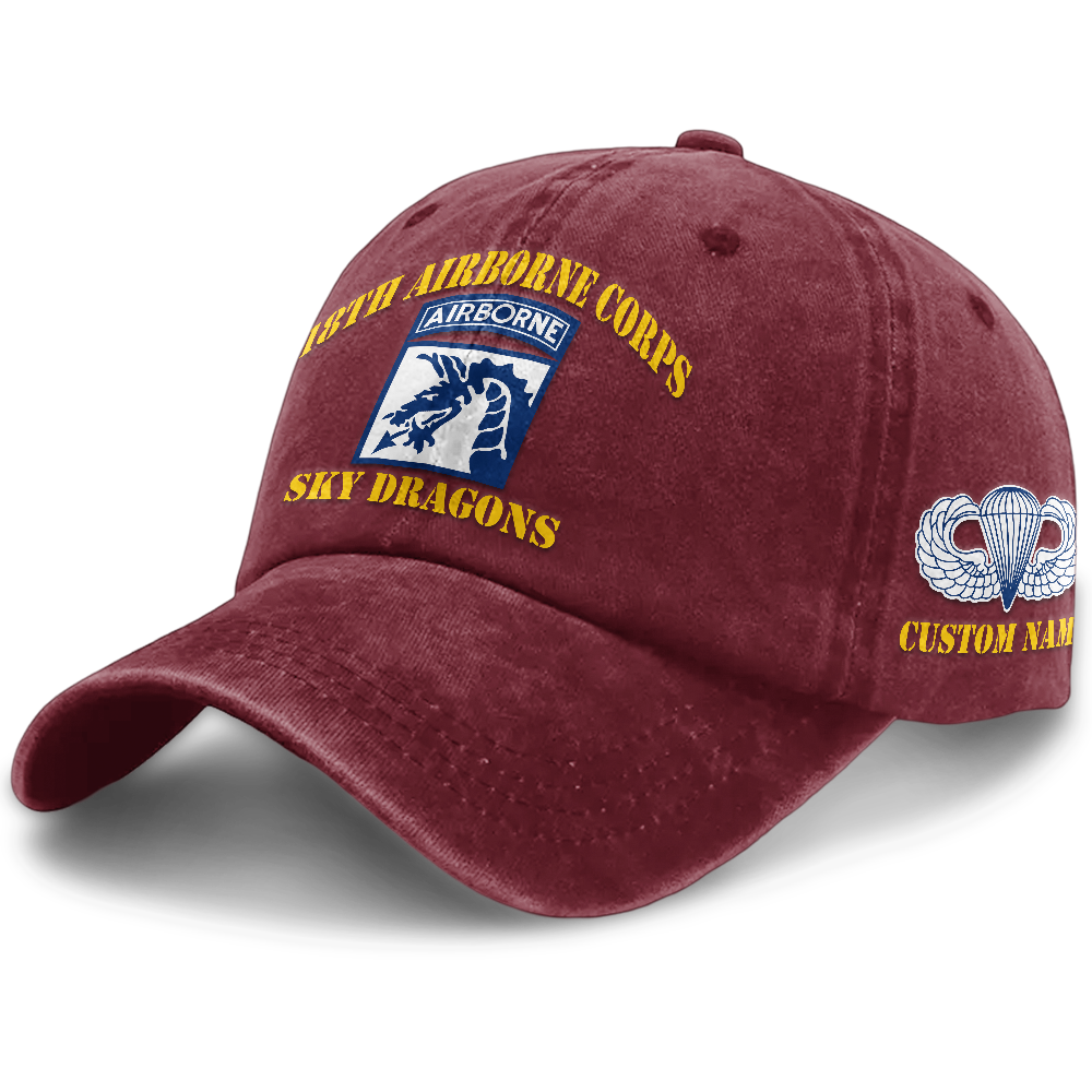 Personalizable 18th Airborne Division Washed Cap