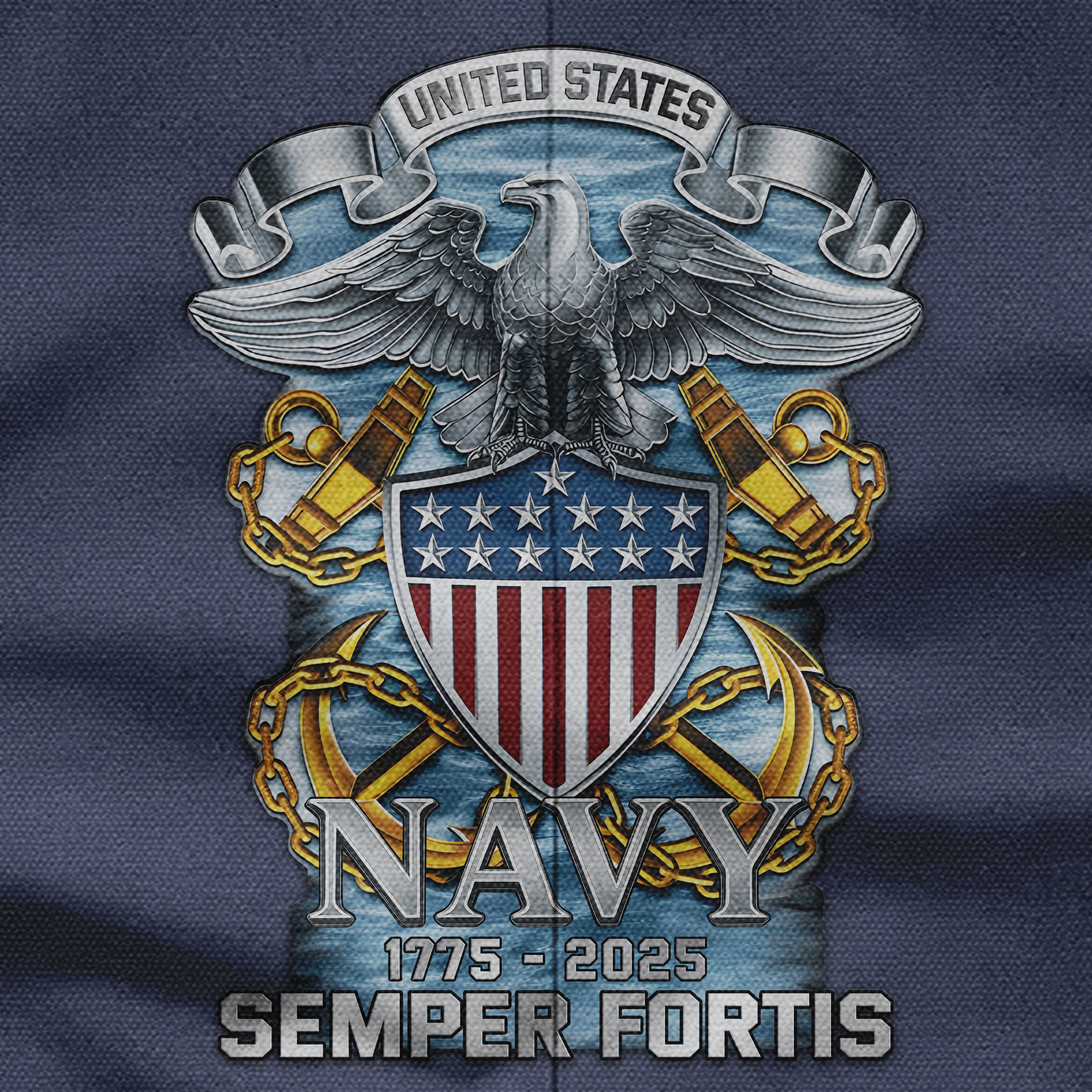 Navy 250th Anniversary Pocket Vest