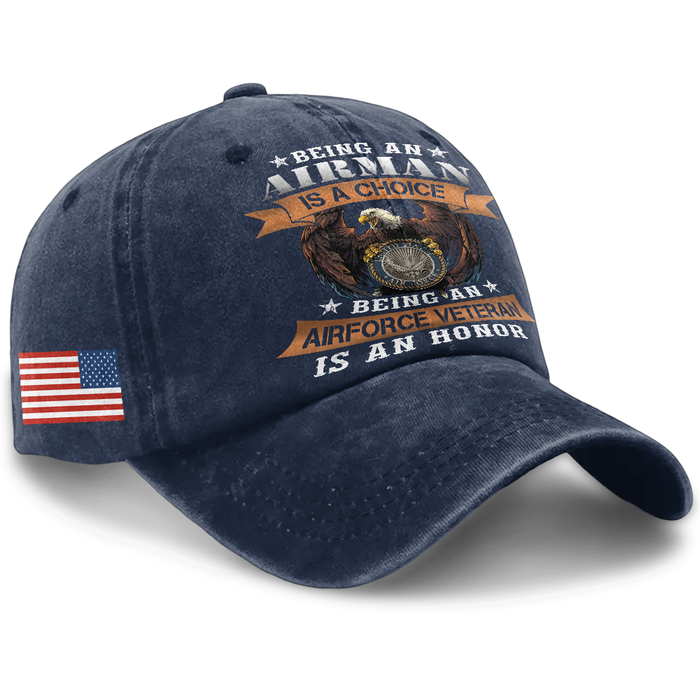 Personalizable Being An Air Force Veteran Is An Honor Washed Cap