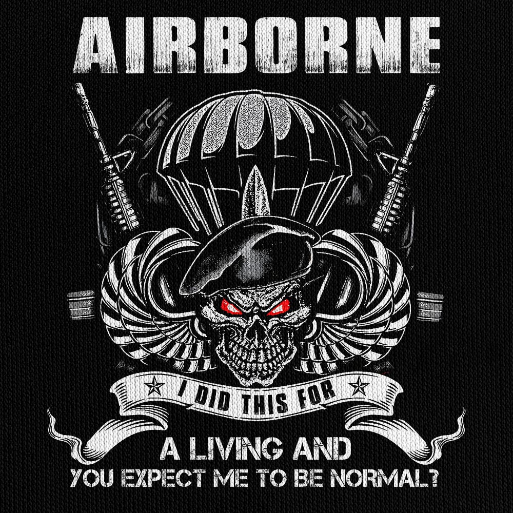 Airborne I Did This For A Living Quarter Zip Hoodie