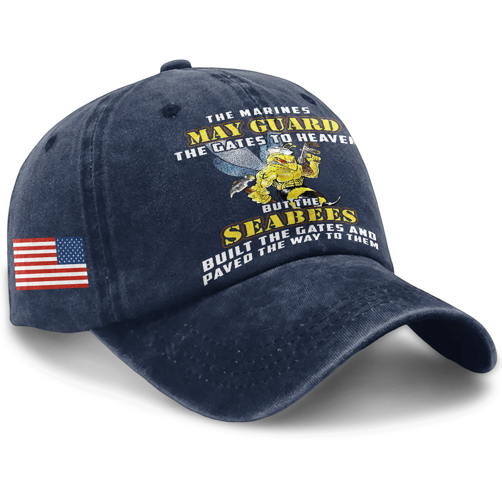 Personalizable Navy Seabee Washed Cap