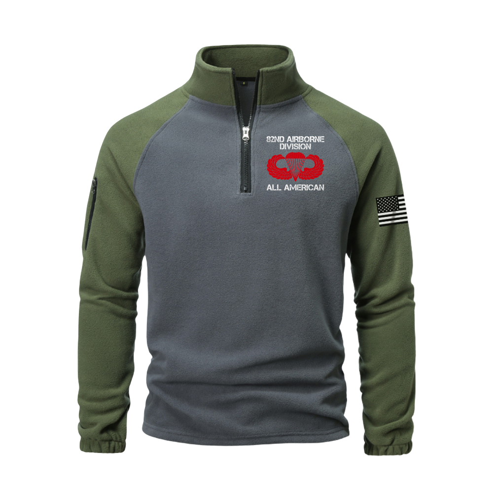Airborne I Did This For a Living Half-Zip Raglan Sweatshirt