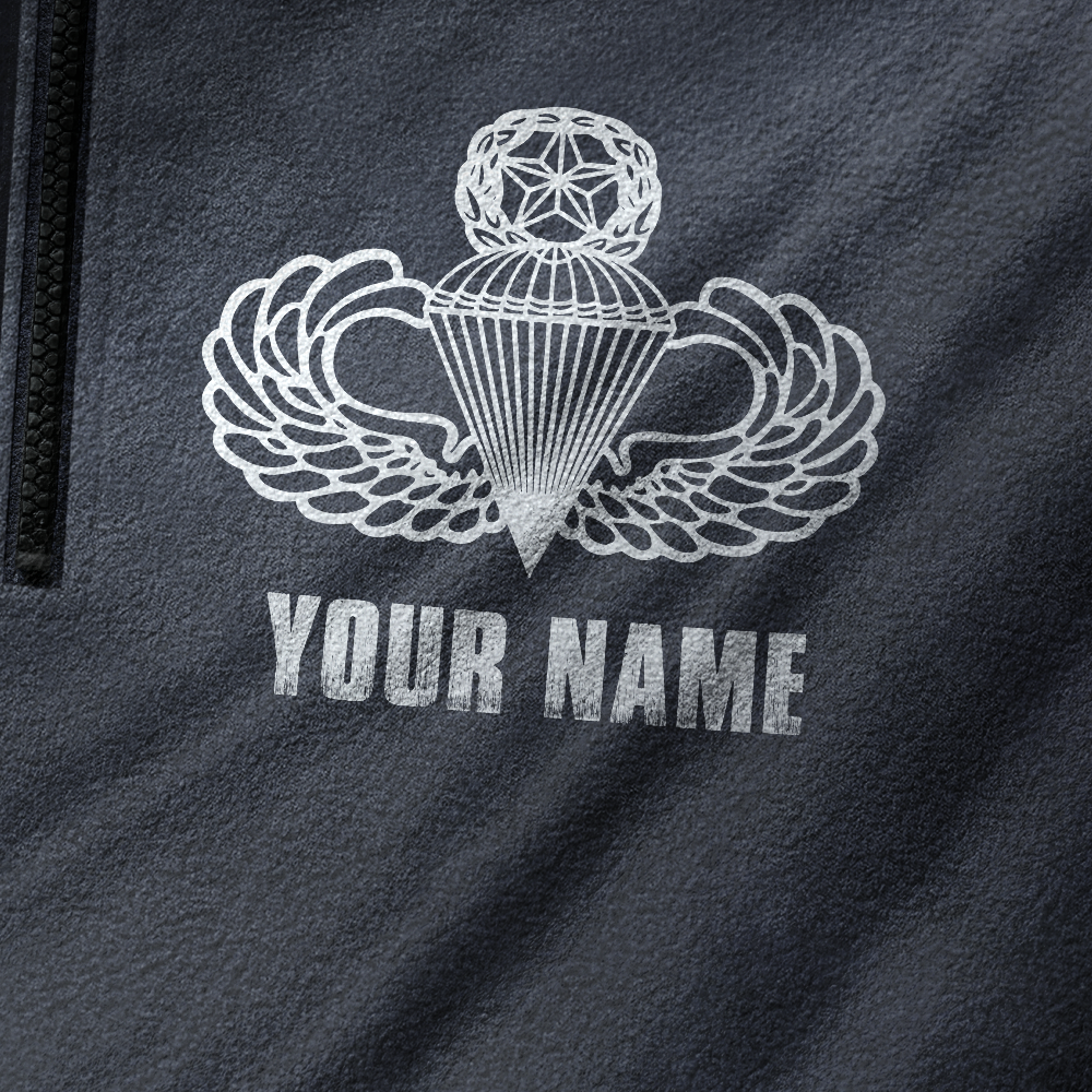 Personalizable Airborne Duty Honor Country Half-Zip Raglan Sweatshirt