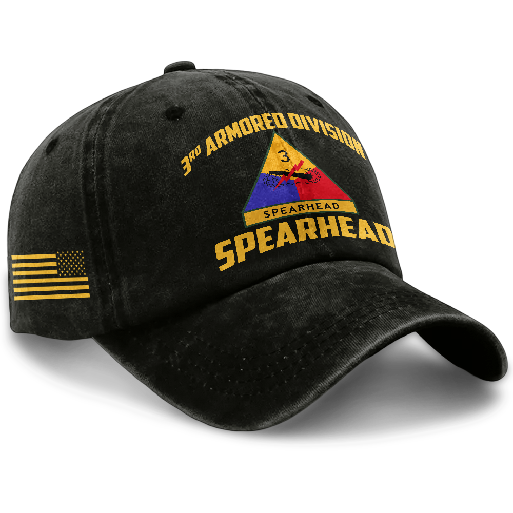 Personalizable Army 3rd Armored Division Washed Cap