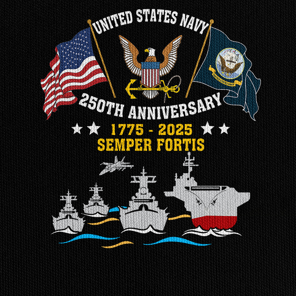 Navy 250th Anniversary Quarter Zip Hoodie