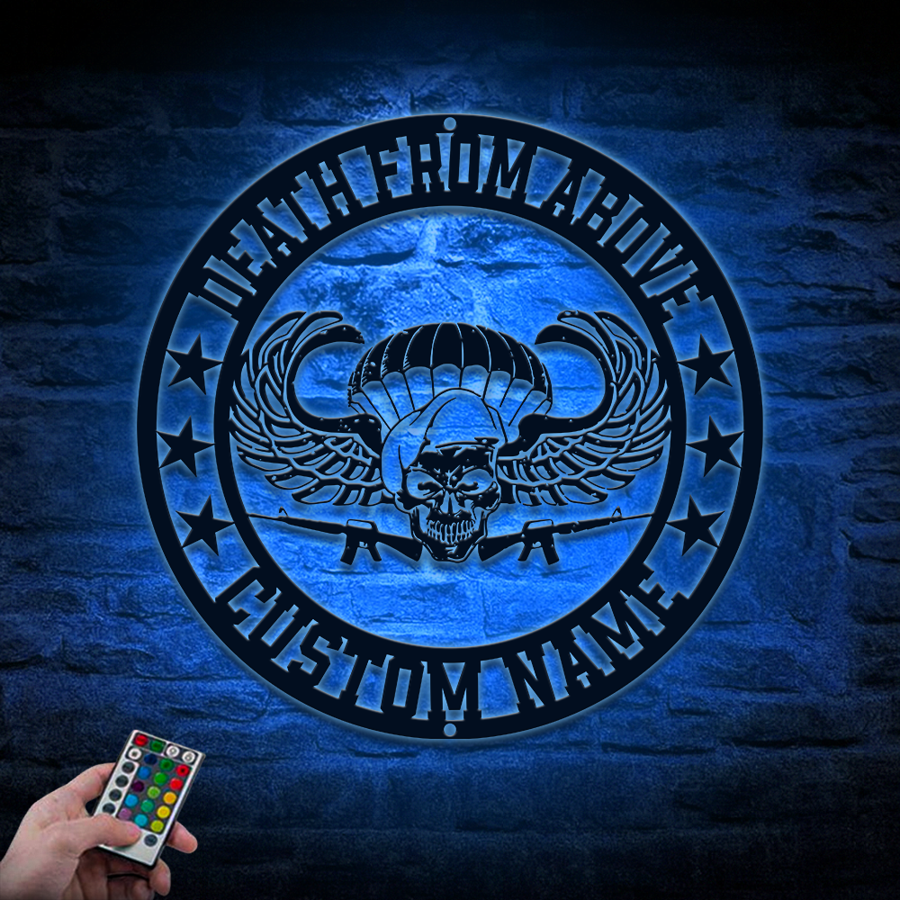 Personalized Airborne Death From Above Metal Sign Wall Art