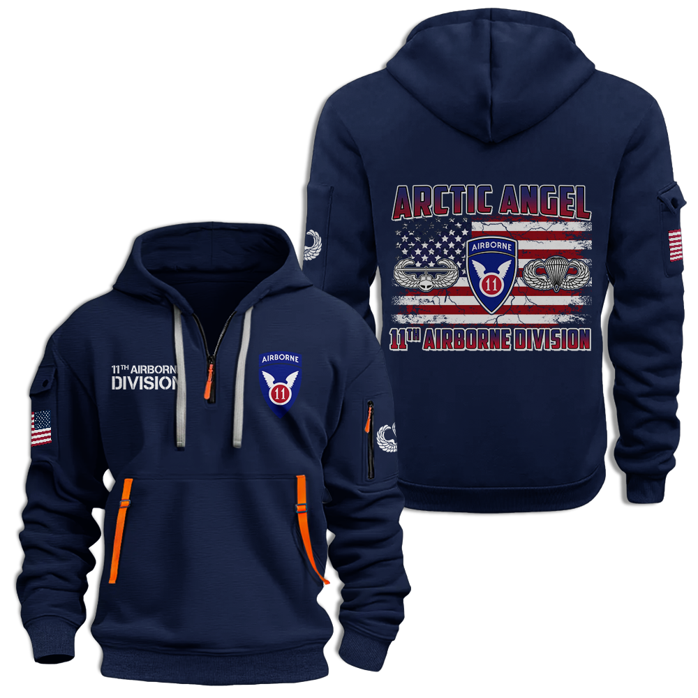 11th Airborne Division Quarter Zip Hoodie