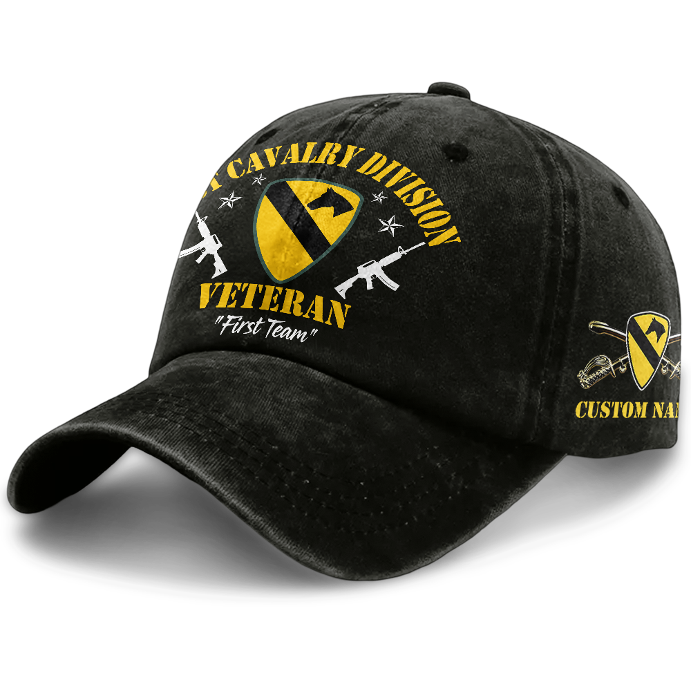 Personalizable Army 1st Cavalry Division Washed Cap