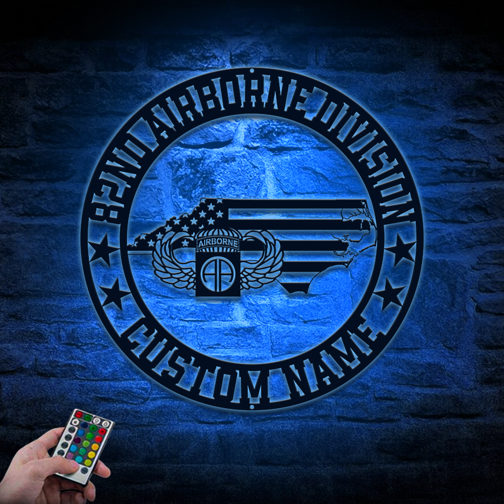 Personalized 82nd Airborne Division Metal Sign Wall Art