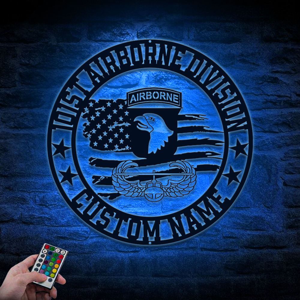 Personalized 101st Airborne Division Metal Sign Wall Art