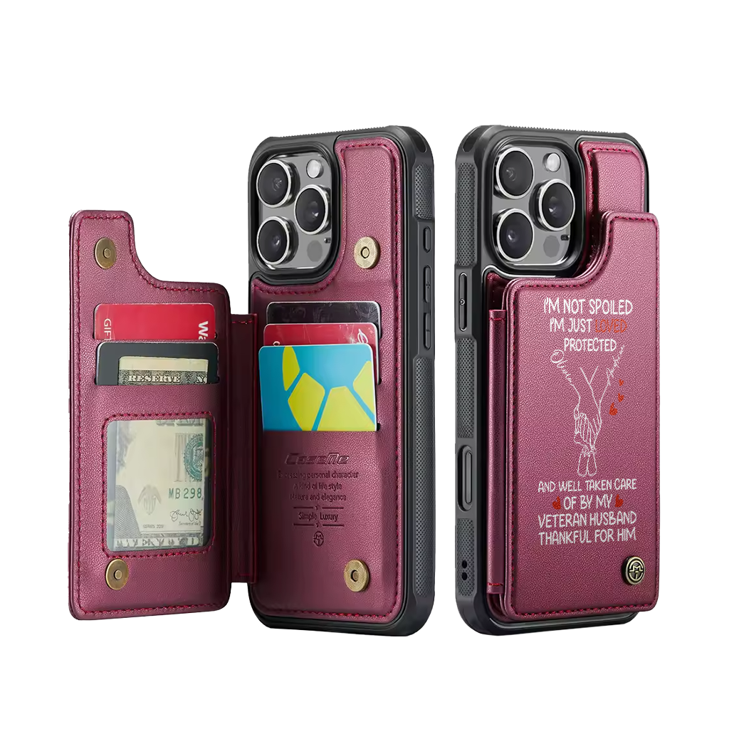 Personalizable Veteran's Wife Wallet Phone Case