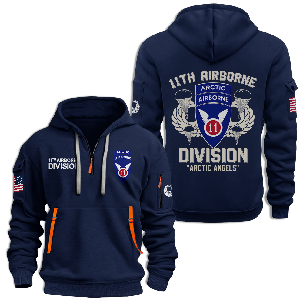 11th Airborne Division Quarter Zip Hoodie