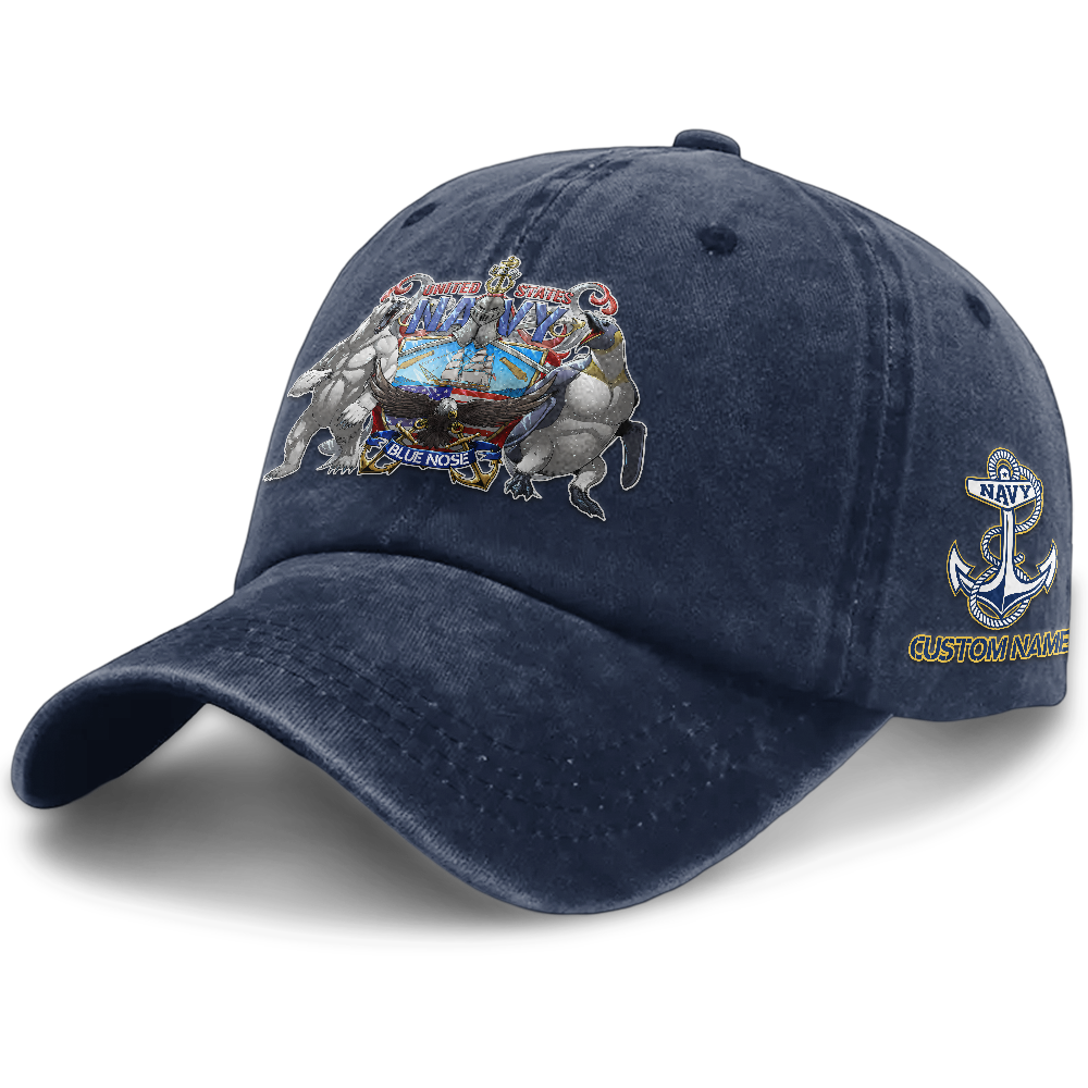 Personalizable Blue Nose Washed Cap