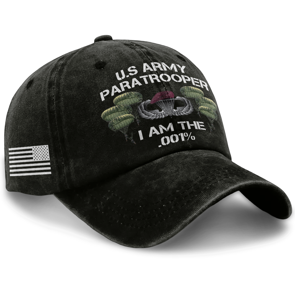 Airborne Paratrooper I Am The .001% Washed Cap
