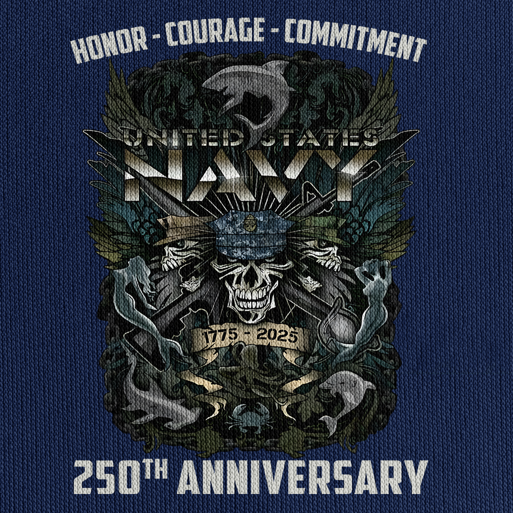 Navy 250th Anniversary Quarter Zip Hoodie