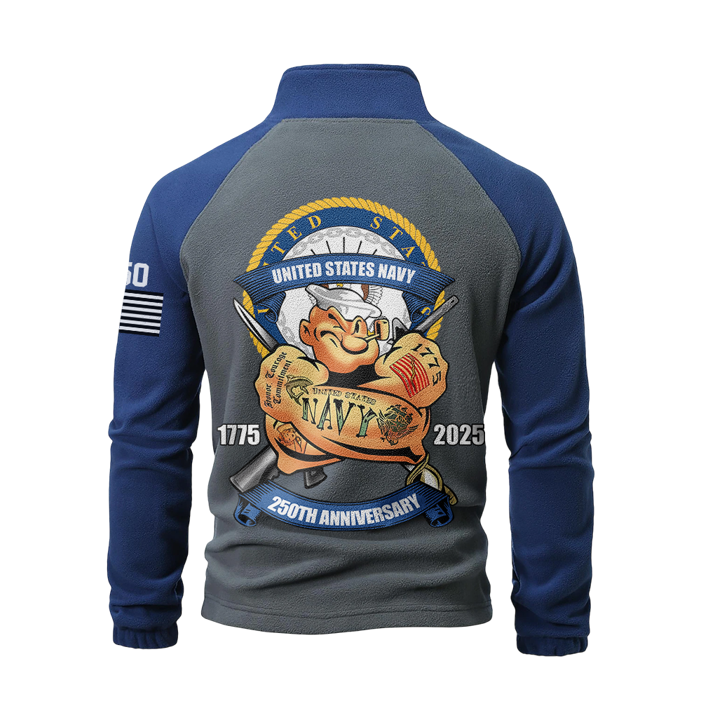Navy 250th Anniversary Half-Zip Raglan Sweatshirt
