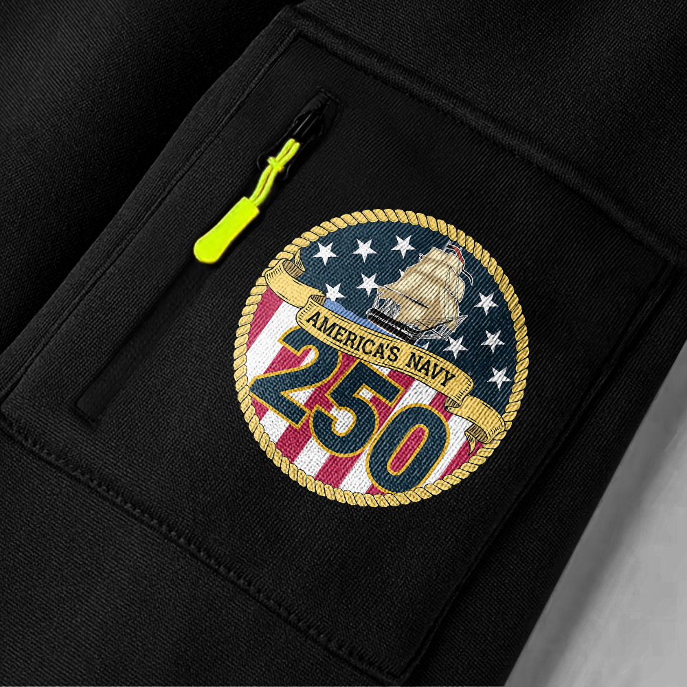 Personalizable Navy 250th Anniversary Quarter Zip Hoodie