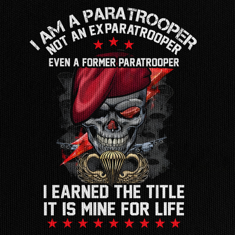 Personalizable Airborne I Am a Paratrooper Quarter Zip Hoodie