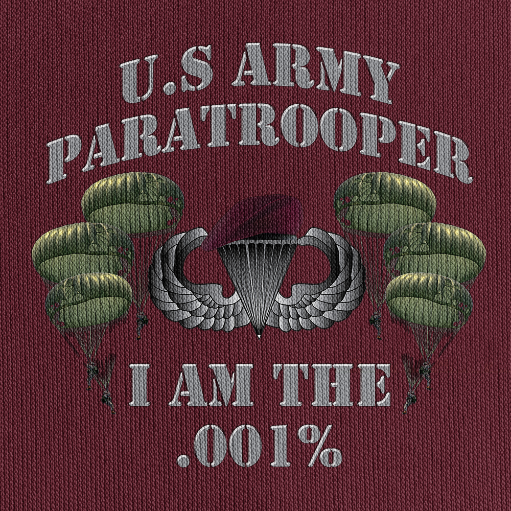 Personalizable Army Paratrooper I Am The .001% Quarter Zip Hoodie