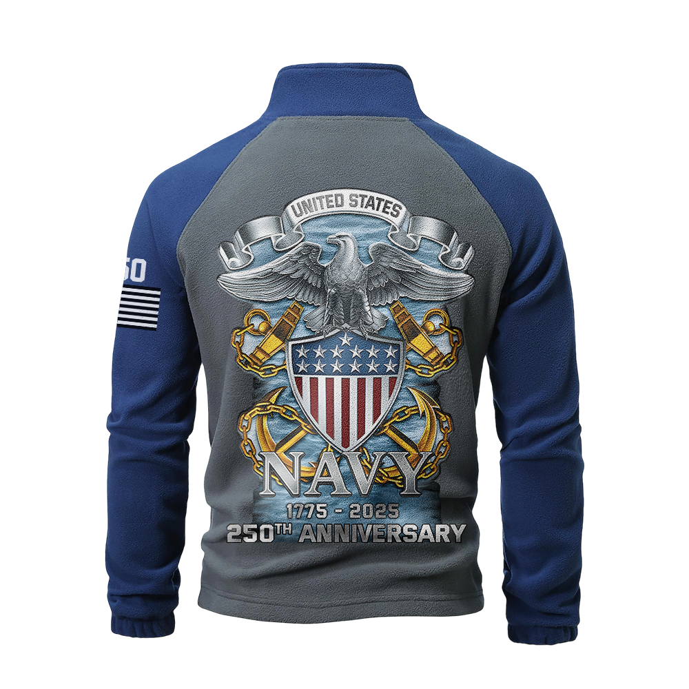 Navy 250th Anniversary Half-Zip Raglan Sweatshirt