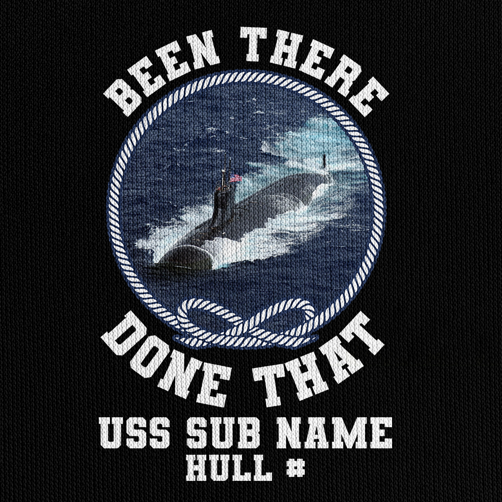 Personalizable Navy Submarine Quarter Zip Hoodie