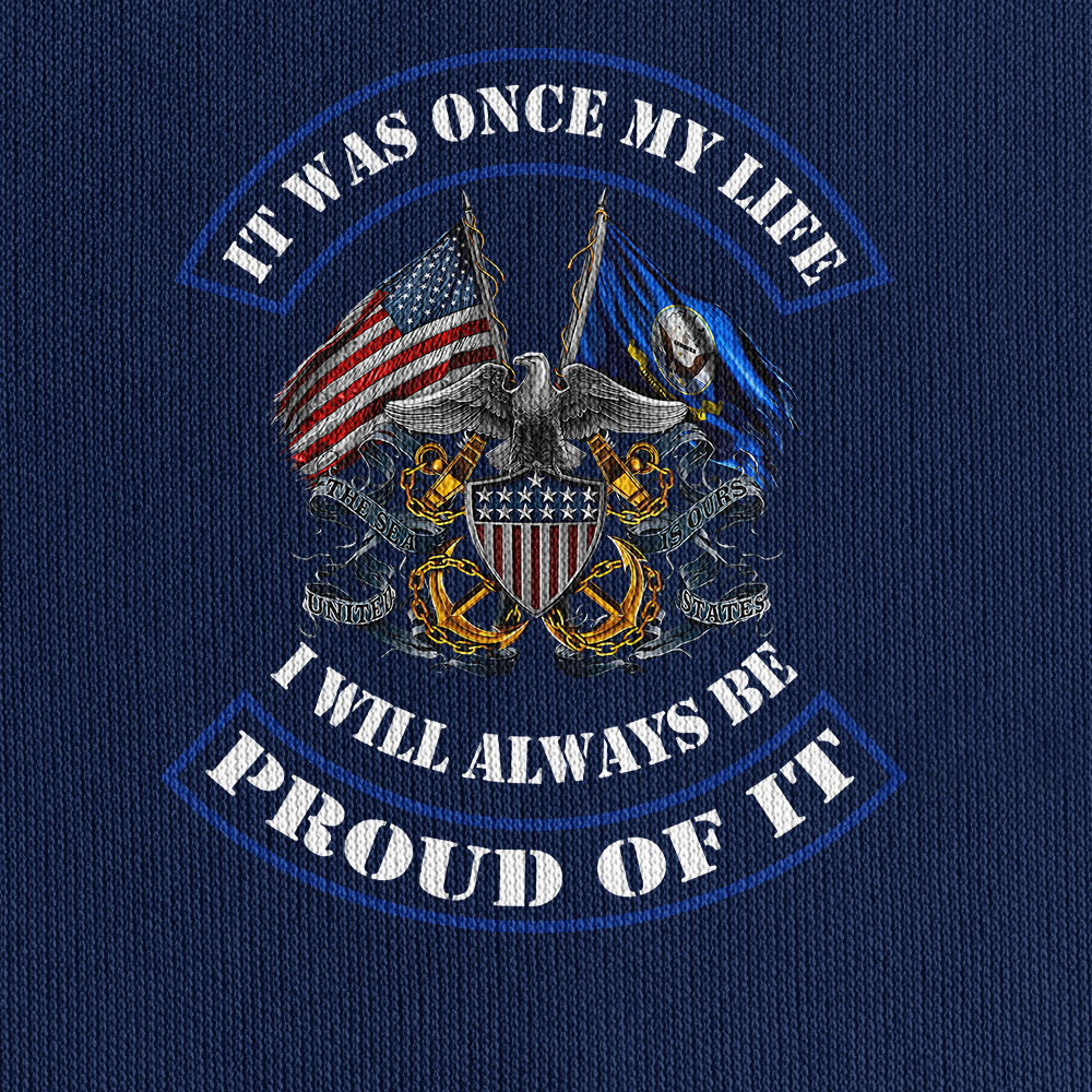 Personalizable Navy It Was Once My Life Quarter Zip Hoodie