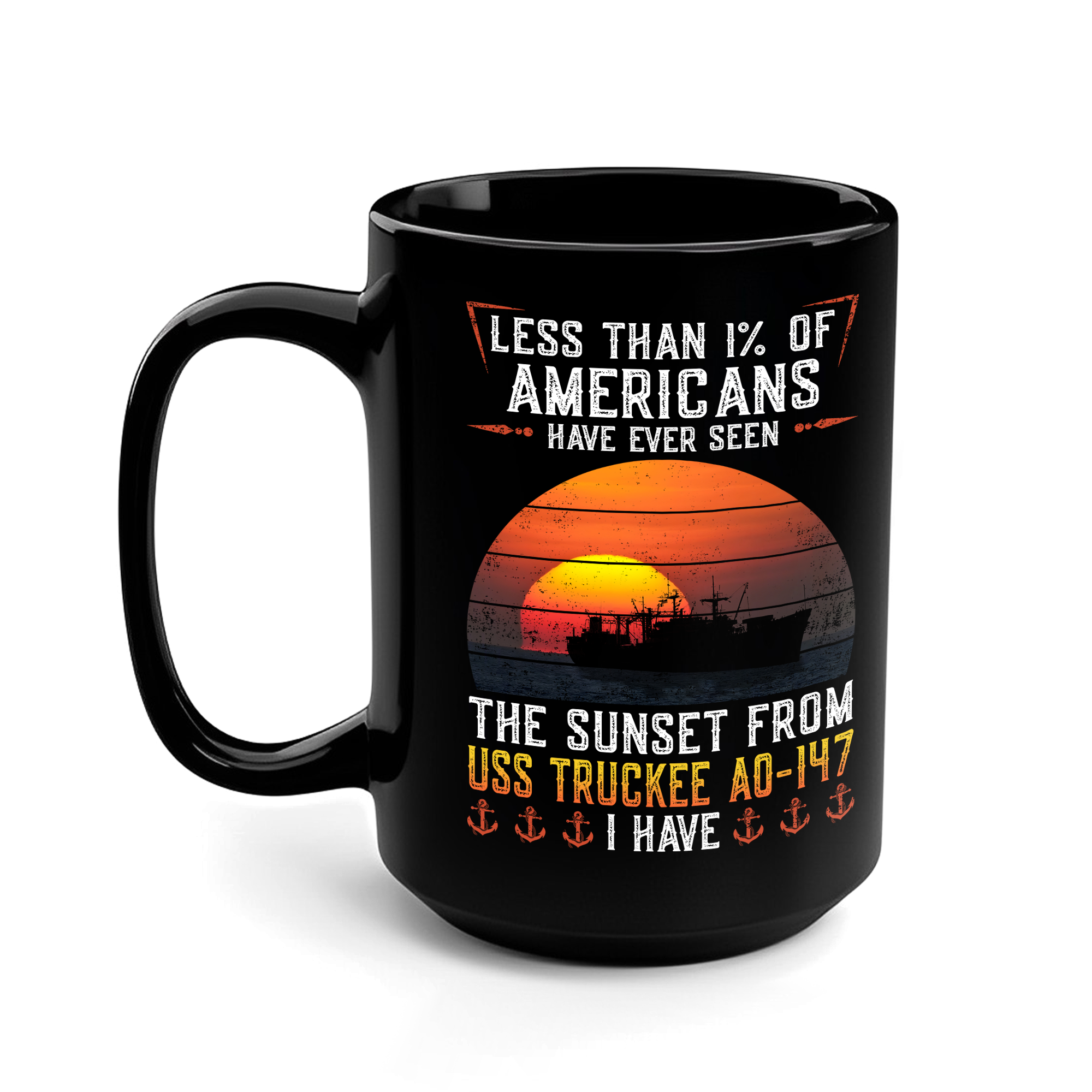 Less Than 1% Navy Ship Coffee Mug
