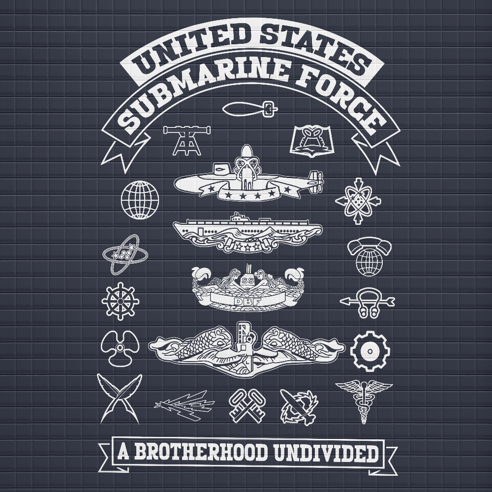 Personalizable Navy Submarine Waffle Hooded Jacket