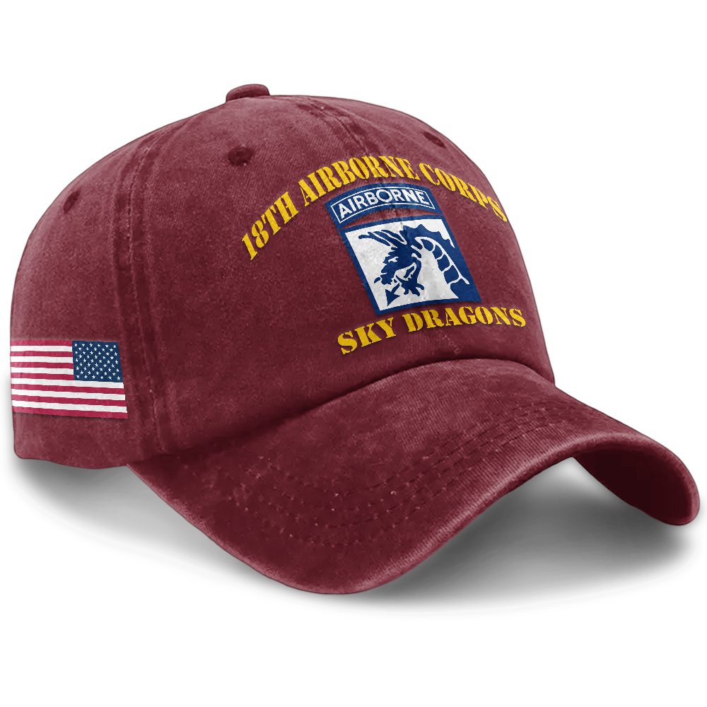 Personalizable 18th Airborne Division Washed Cap