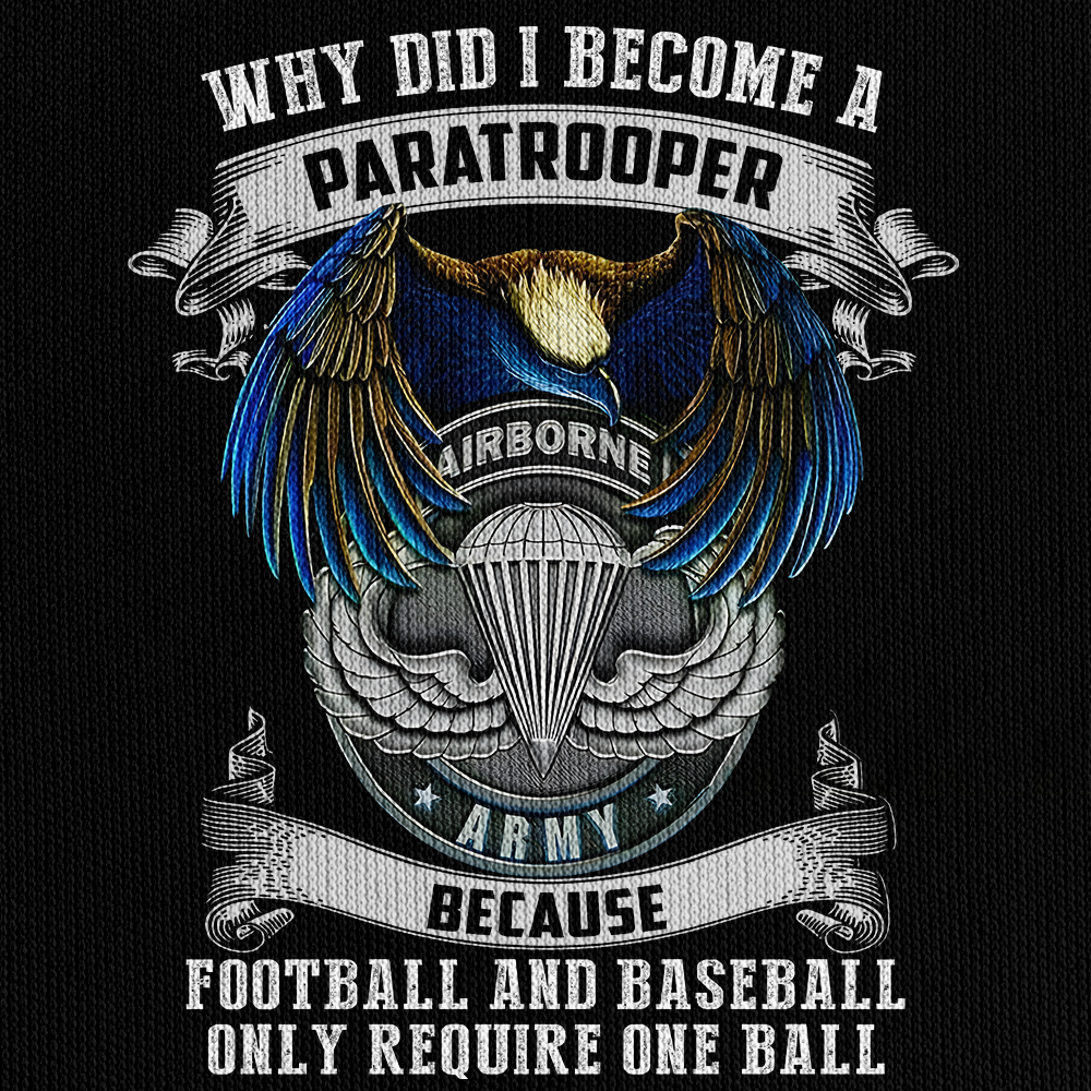 Airborne Why Did I Become a Paratrooper Quarter Zip Hoodie