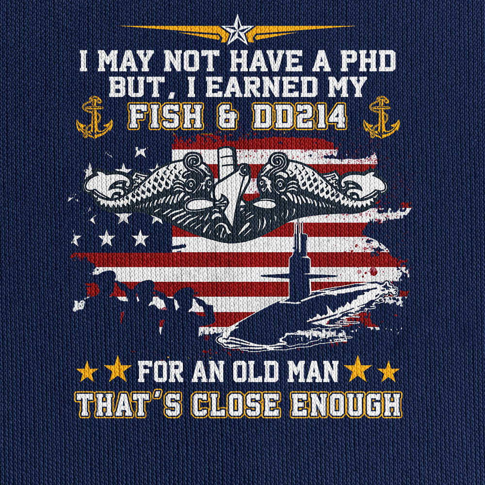 Personalizable Navy Submarine I Earned Fish & DD-214 Quarter Zip Hoodie